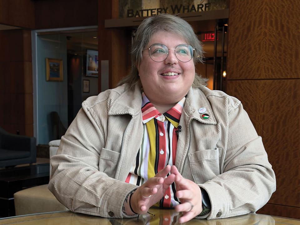 Ash Lazarus Orr, a transgender plaintiff in a lawsuit against the Trump administration's policy that bans the use of the "X" marker used by nonbinary people on passports. AP photo by Rodrique Ngowi.
